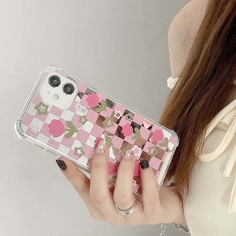 Ốp Điện Thoại Họa Tiết Hoa Tulip Cho Iphone 14promax / 13mini 11 / 12pro 678Plus / xsmax / xr