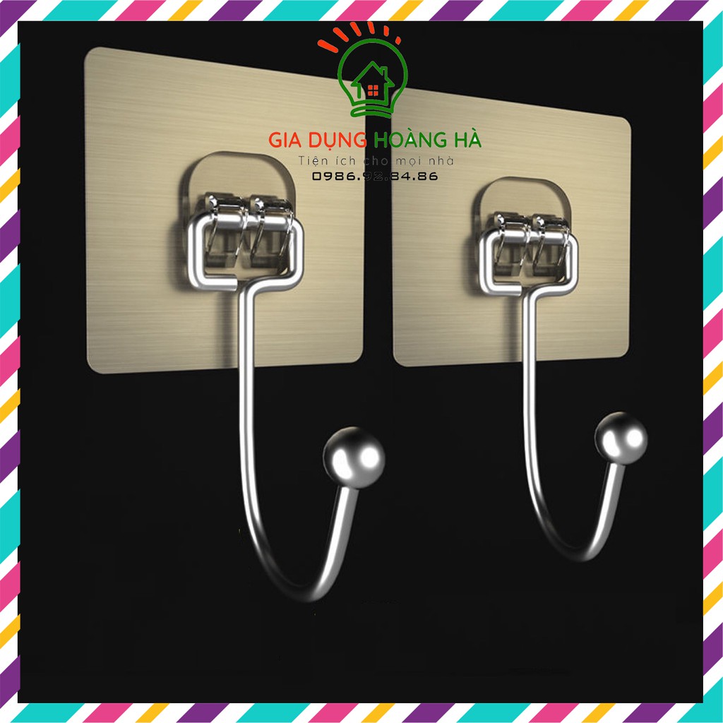MÓC DÁN TƯỜNG CHỊU LỰC INOX 304 DÁN CHẢI TREO CHẬU, THỚT, TREO ĐỒ DÙNG ĐA NĂNG SIÊU DÍNH | BigBuy360 - bigbuy360.vn