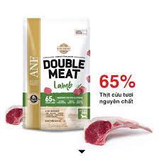 [GIÁ RẺ BẤT NGỜ][1,4kg] THỨC ĂN HẠT CHO CHÓ GẤP ĐÔI THỊT TƯƠI ANF DOUBLE MEAT – 3 vị - vị bò, cá hồi, cừu