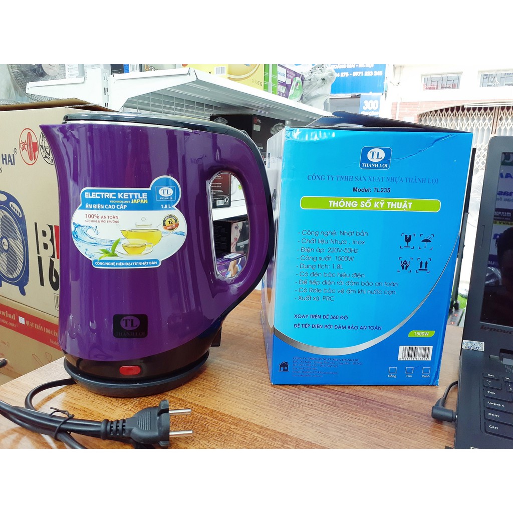 Ấm siêu tốc cỡ lớn LioLux Thành Lợi, 2.0L, 1.800W