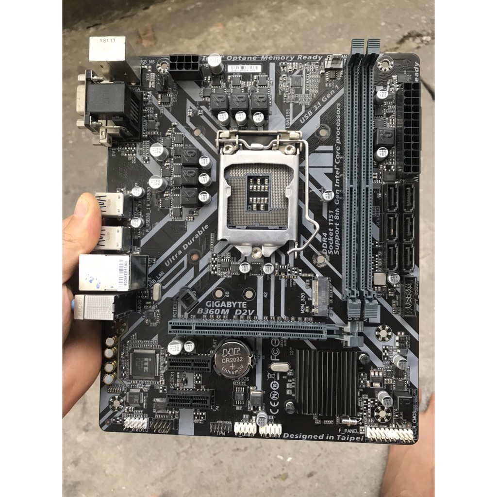 bo mạch chủ máy tính Giga B360M D2V 2 khe ram ddr4 socket 1151 v2 mainboard Main gigabyte PC B360 rev 1.0 11 2021