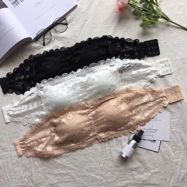 Áo Bra ren hoa không dây cài sau siêu đẹp | BigBuy360 - bigbuy360.vn