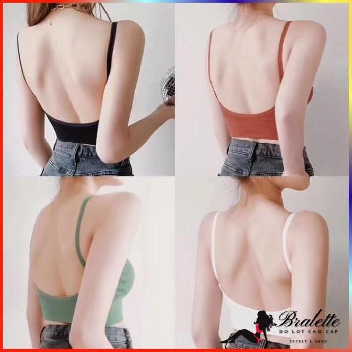 Áo Lót Áo Bra Cotton Len Tăm Hở Lưng Bralette Freesize Trẻ Trung Năng Động 367