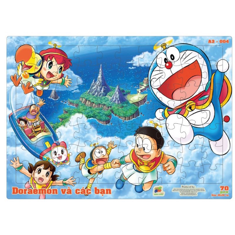 TRANH XẾP HÌNH 70 MẢNH - DORAEMON VÀ CÁC BẠN