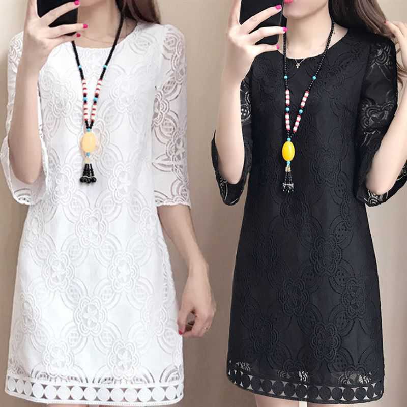 Đầm nữ tay lửng phối ren phong cách thời trang | BigBuy360 - bigbuy360.vn