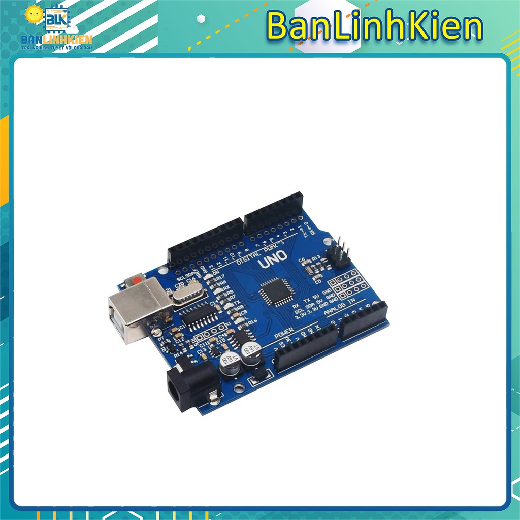 kit học tập arduino uno R3 atmega16u2/ CH340 bảo hành 6 tháng kèm cáp nạp | BigBuy360 - bigbuy360.vn
