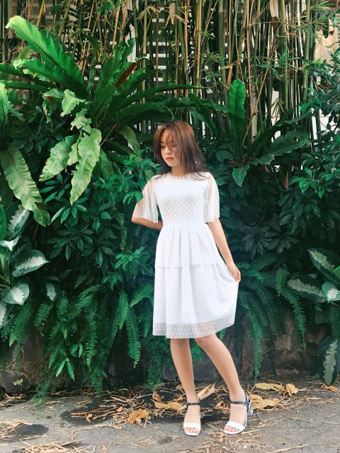 Váy trắng dự tiệc_ váy ren thiết kế | BigBuy360 - bigbuy360.vn