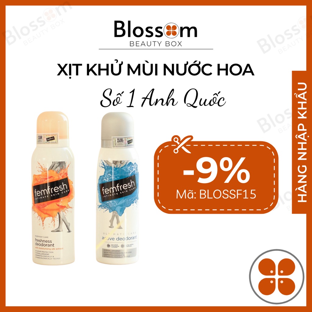 Xịt thơm mát vùng kín cao cấp Femfresh Deodorant Spay 125ml