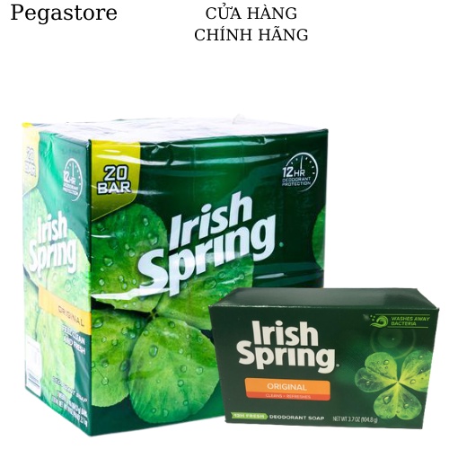 Xà bông cục Irish Spring Mỹ Deodorant Soap Original - Xà bông tắm Spring 104.8g