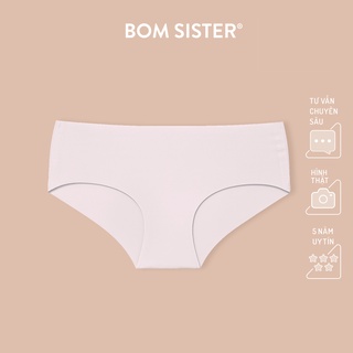 Quần lót su đúc lưng vừa cắt viền màu trơn đáy ép BOM SISTER Q4027-1
