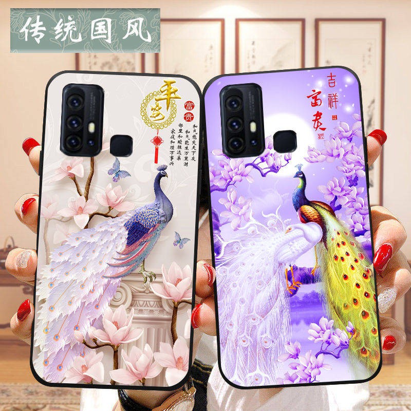 Vỏ điện thoại di động, silicon, kiểu Trung Quốc, vỏ mềm chống rơi trí thun ngắn tay | BigBuy360 - bigbuy360.vn