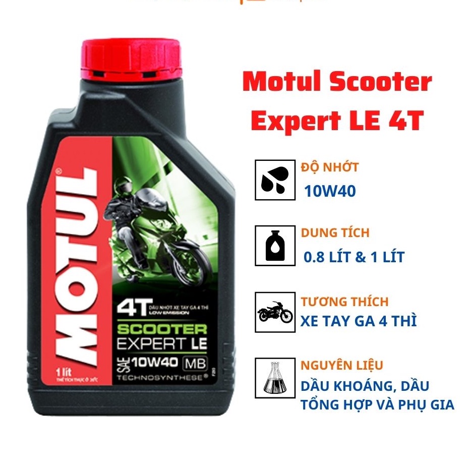Dầu nhớt Motul cho xe máy tay ga xe số xe côn tay hàng chính hãng