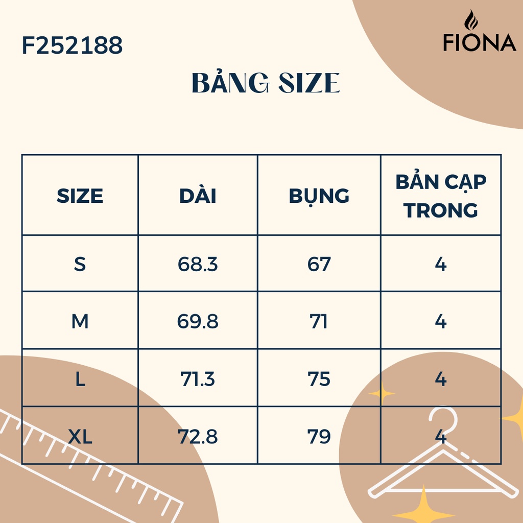 Chân váy dáng A xòe nhẹ diễu chỉ cạp gấu và dọc thân trước đính cúc  trang trí FIONA F252188