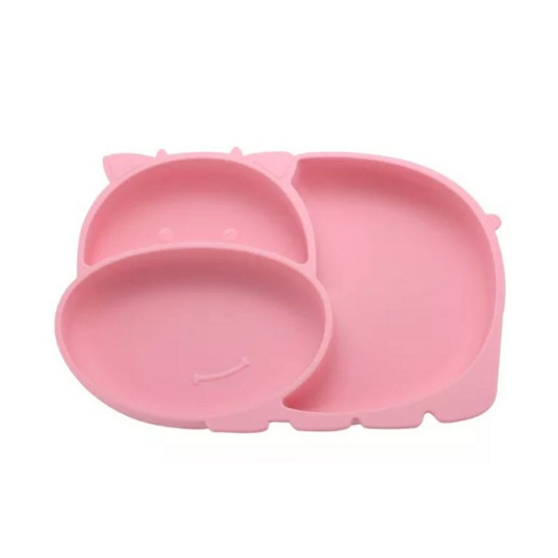 khay ăn dặm silicon chống lật ( Hình Con Bò Sữa )