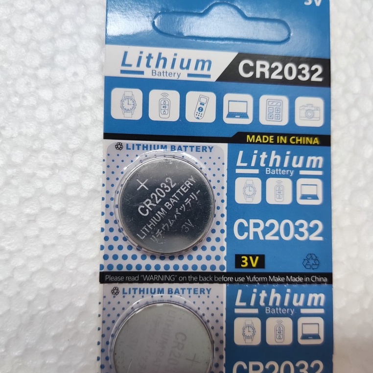 Vỉ 5 Viên Pin CR2032 Chìa Khóa Xe Vision Pin Cúc Áo Ô Tô 3V Lithinum 2032 dung lượng 200mAh