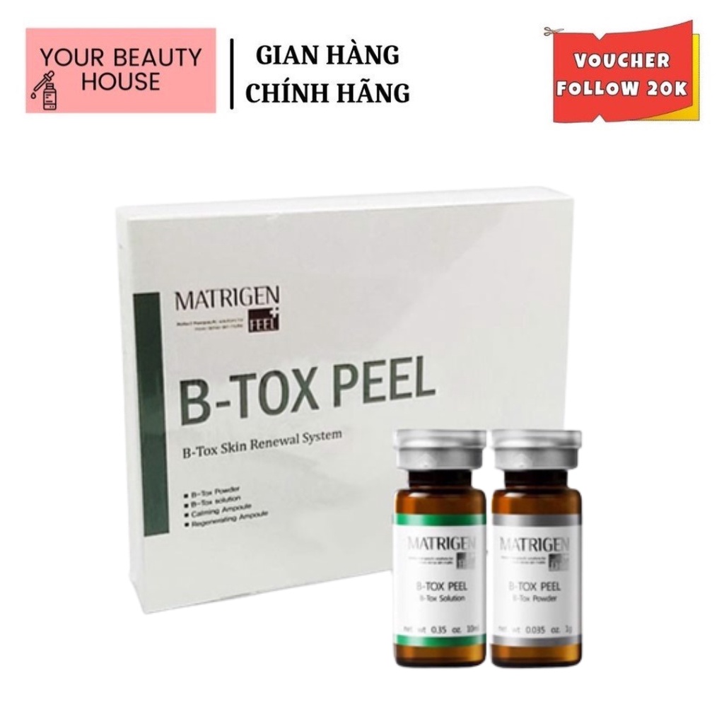 [MATRIGEN] Tinh chất thay da sinh học B-Tox Peel vi tảo 2 màu - 1 cặp