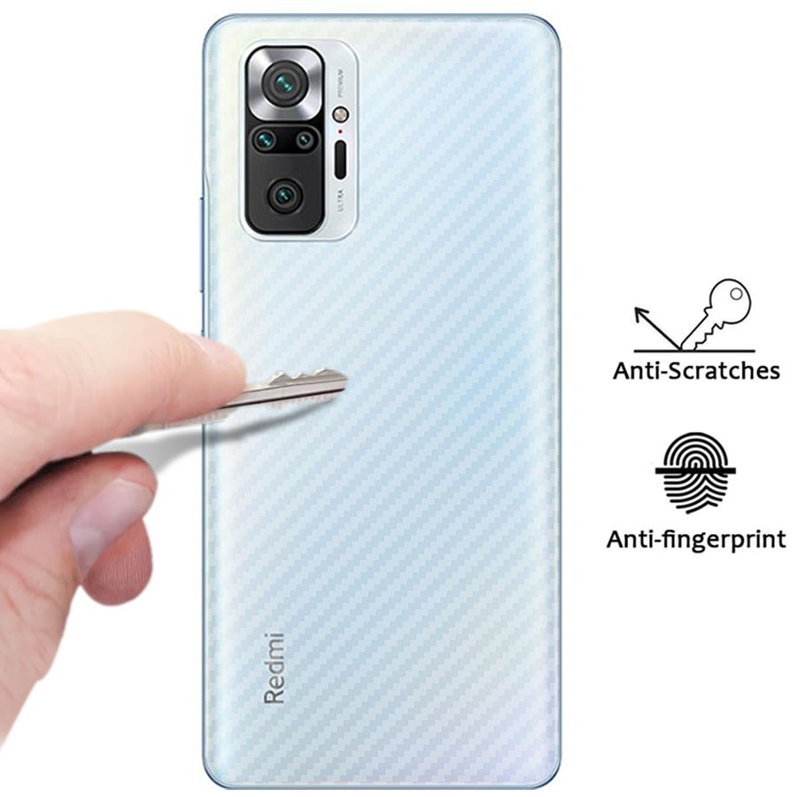 Set 2 Miếng Dán Sợi Carbon 3d Cho Xiaomi Mi 10t Pro Redmi Note 7 8 9 10 Pro Max 9t 9s 9a 9c K40 Pocophone Poco M3 F3 X3 Pro Nfc F2 Pro F1