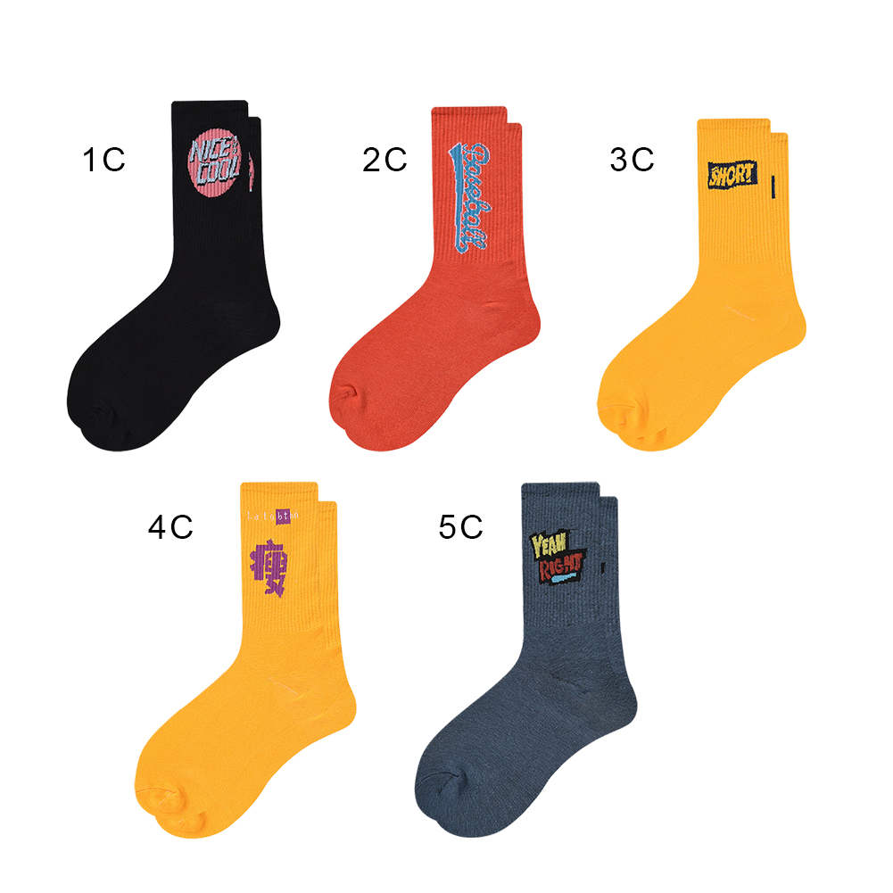 [YIYUE]Autumn and winter maple street trendy socks, hip-hop trend socks, Harajuku style sports stockings for men and women