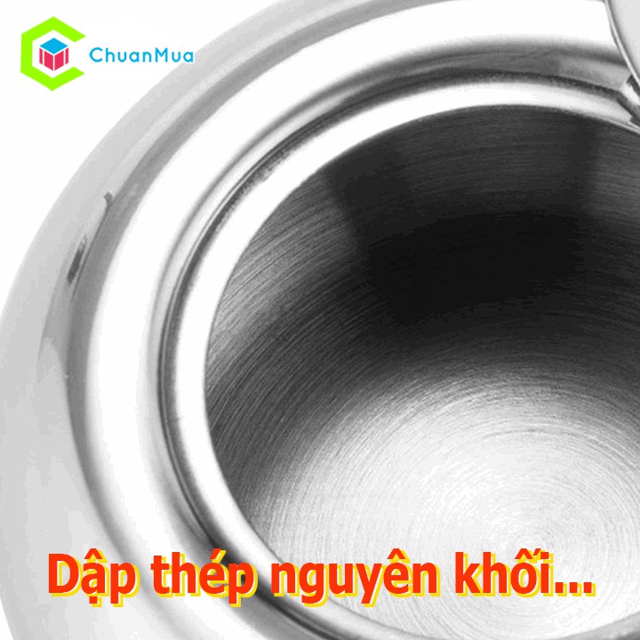 Gạt Tàn Thuốc Bằng Thép Không Gỉ (Có 2 Size, Cao Cấp)