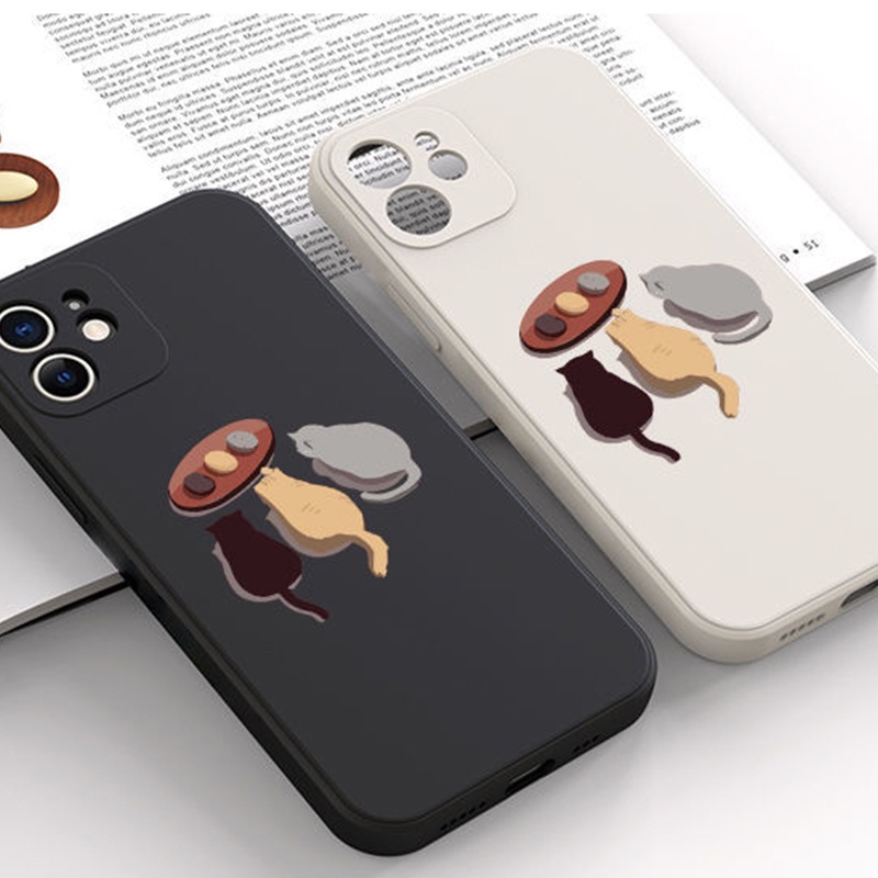 Ốp lưng IP cạnh vuông Hình Mèo BVC 6/6plus/6s/6splus/7/7plus/8/8plus/x/xr/xs/11/12/13/14/pro/max/plus/promax BVC307