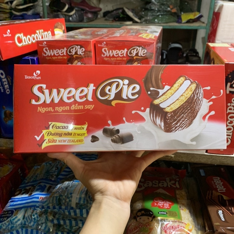 Bánh xốp phủ sô cô la Sweet pie 440g