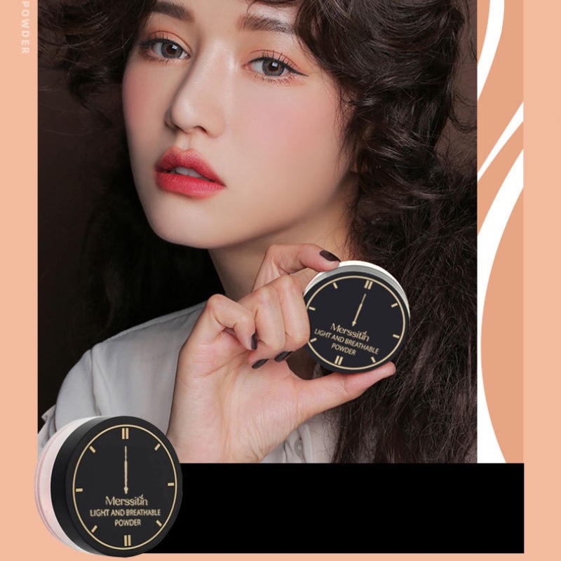 Phấn Phủ Dạng Bột Màu Lì Trong Suốt Không Thấm Nước Kiểm Soát Dầu Mersitin