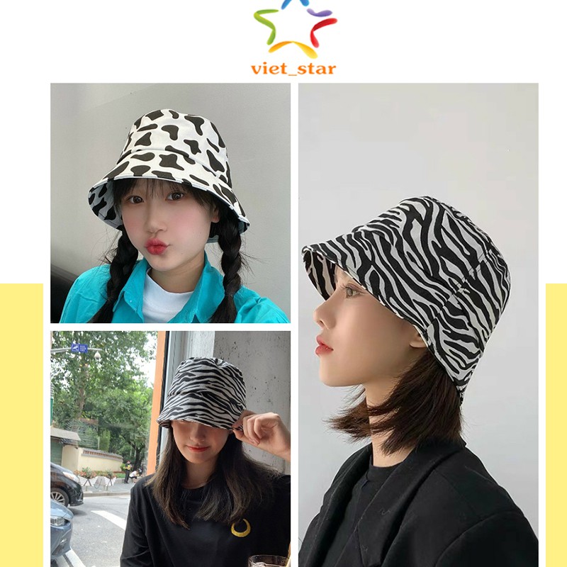 Mũ Bucket COWS BÒ SỮA Nón Vành Unisex Cá Tính - VIET_STAR