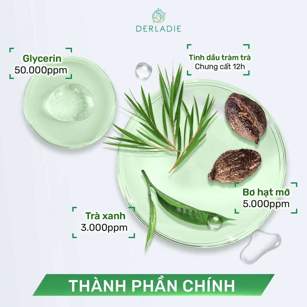 [Mã FMCGMALL giảm 8% đơn từ 250K] Kem dưỡng tràm trà Derladie Herbal Extract Care Cream giảm mụn kiềm dầu 50ml