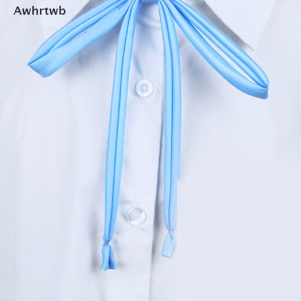 Nơ Cài Cổ Áo Chất Liệu Satin Mỏng Phong Cách Nhật Bản Xinh Xắn Cho Nữ Mới