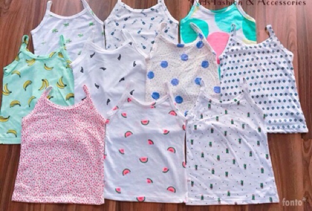 Áo hai dây bé gái vải xuất dư từ 5-35kg