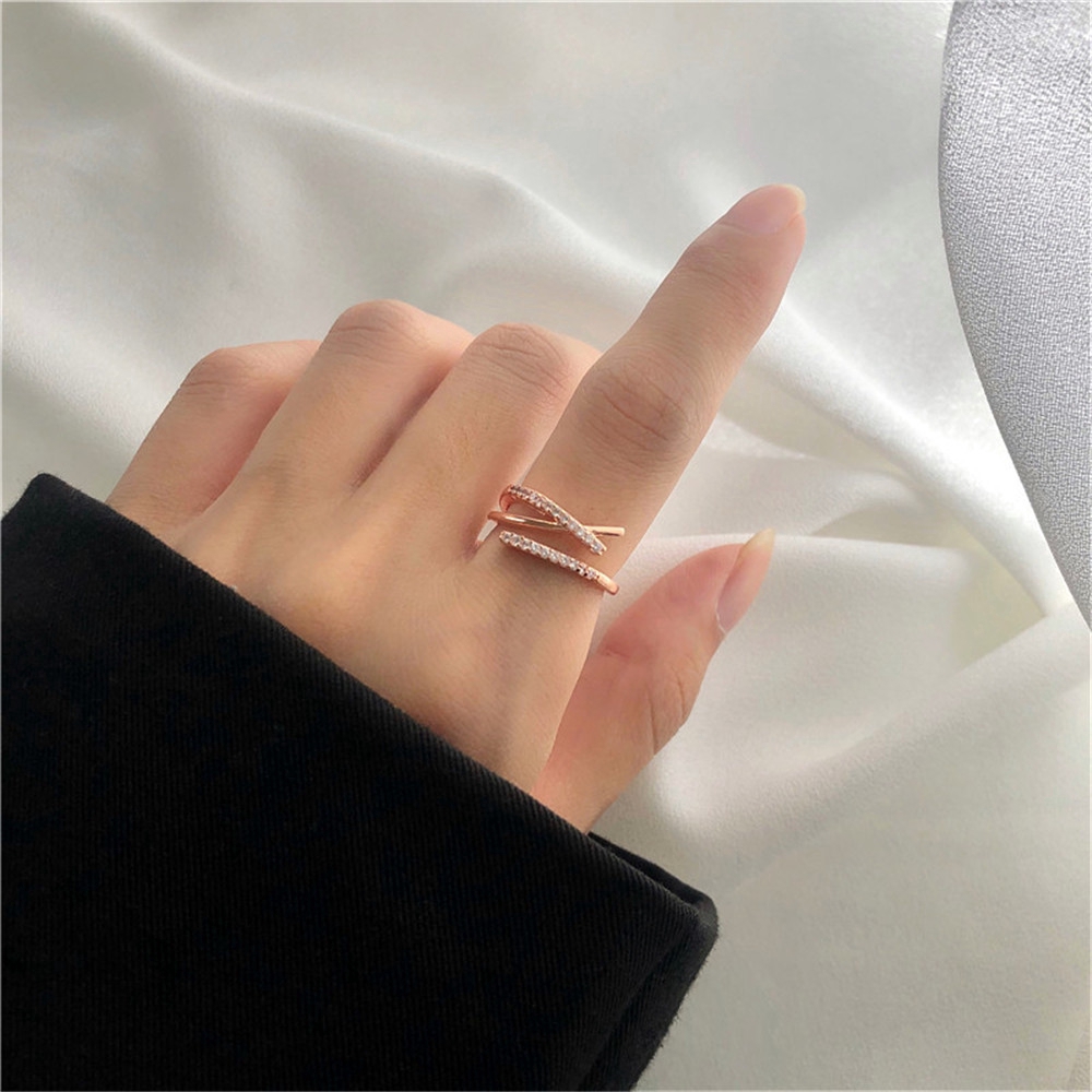 Nhẫn Kim Loại Thiết Kế Đơn Giản Phong Cách Hàn Quốc