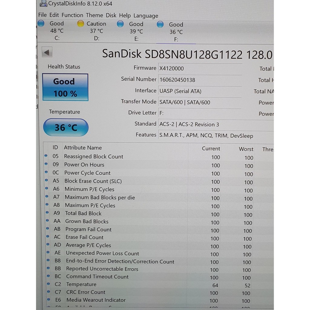 SSD Sandisk X400 128GB M2 2280 SD8SN8U-128G-1122 - Hàng chính hãng.