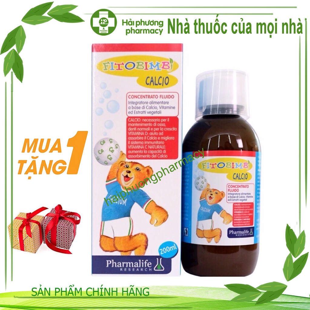 [Chính Hãng] Fitobimbi Calcio  Bổ sung canxi và vitamin D3, cho trẻ cao lớn hơn. (Chai 200ml)