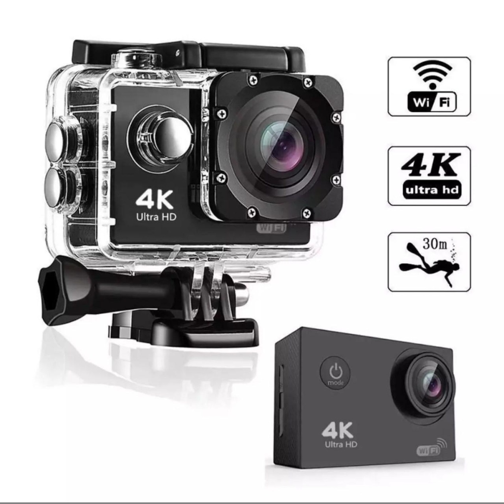 Camera hành trình xe máy Gắn Mũ Bảo Hiểm, Camera Hành trình chống nước 4K Sports Ultra HD DV - Bảo hành 1 năm 1 đổi 1