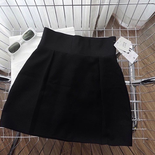 Chân váy chữ A lưng cao khóa sau dáng ngắn vải cao cấp tôn dáng Ladya Store M159