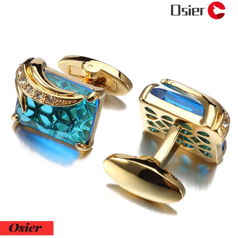 Khuy măng sét thép không gỉ đính kim cương giả phong cách thời trang vintage cho nam