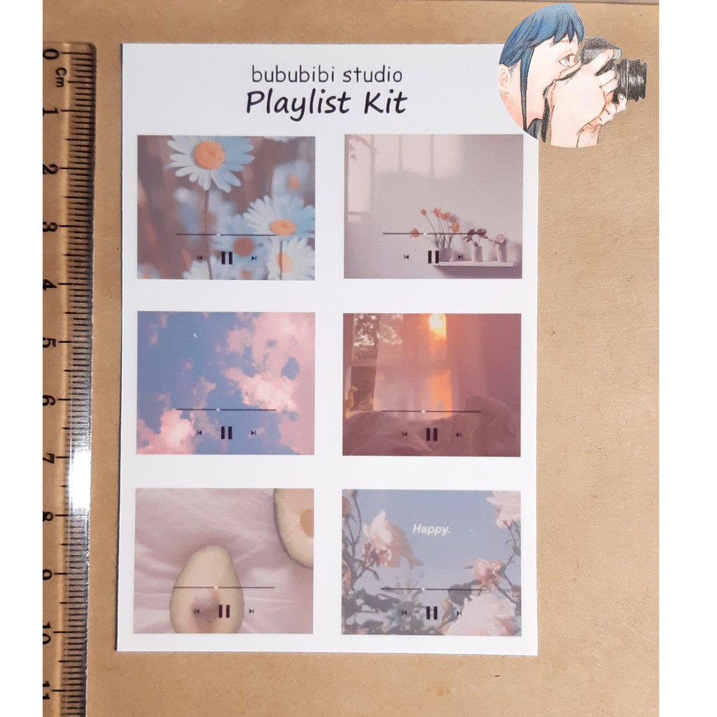 Tờ Bullet Journal sticker: Playlist Kit A