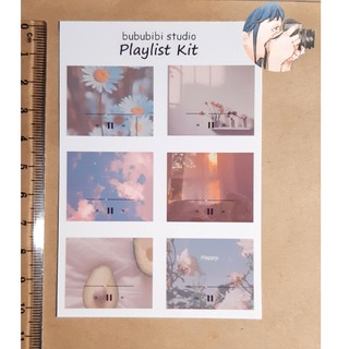 Tờ Bullet Journal sticker: Playlist Kit A