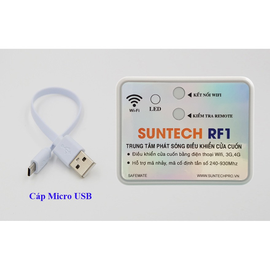 Trung tâm phát sóng điều khiển cửa cuốn bằng điện thoại wifi SUNTECH RF1