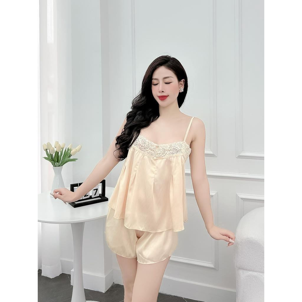 đồ ngủ nữ sexy dễ thương vải lụa xước freesize 54kg - CN93
