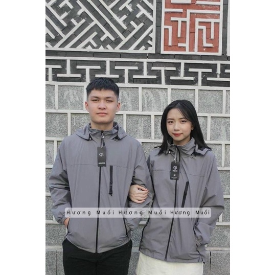 Áo gió 2 lớp khoá đen - ảnh thật + video