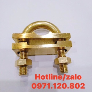 Kẹp tiếp địa đồng liên kết giữa cọc và băng đồng 25mm*3mm