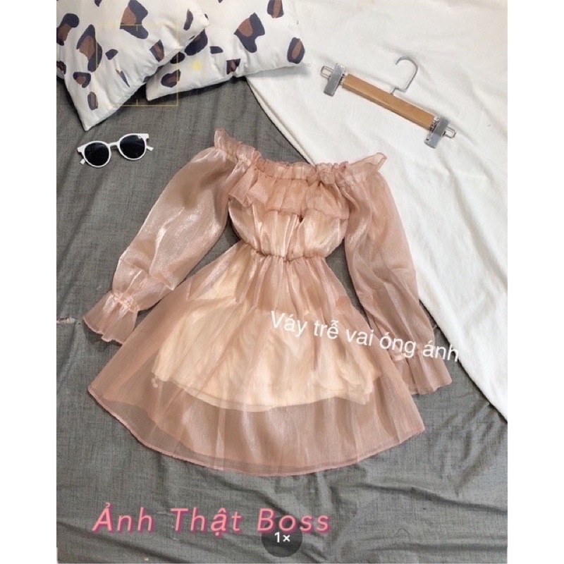 ÁO TRỄ VAI VOAN ÓNG ÁNH 🦋 Đầm Nữ Hồng Trắng Hot 🦋 BOSS | BigBuy360 - bigbuy360.vn