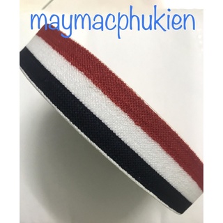 Thun sọc 3cm may lưng quần.
