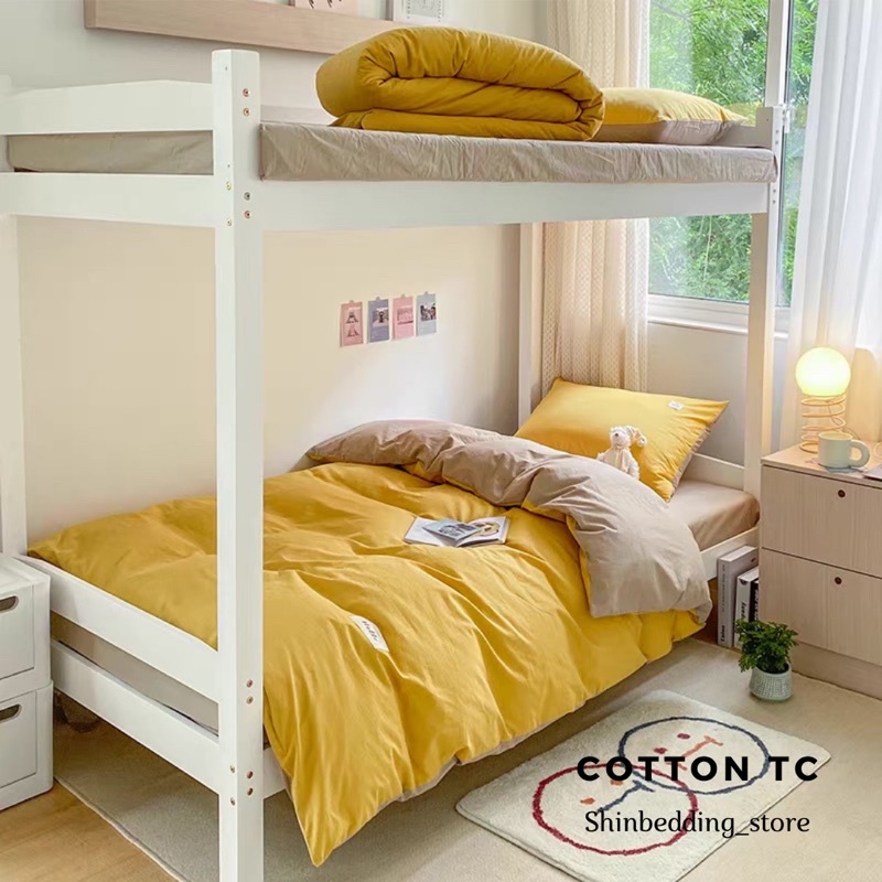 Set Chăn Ga Cotton TC Nhật Đủ Size - Đủ Màu Dày Dặn Thoáng Mát Hàng Chuẩn Loại I (Shinbedding_store)