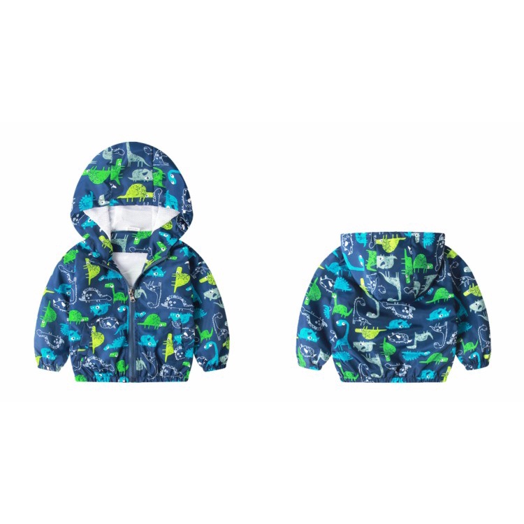 Áo Khoác In Hình Khủng Long Thời Trang Hè Thu Mới Cho Bé Trai 1-6 Tuổi