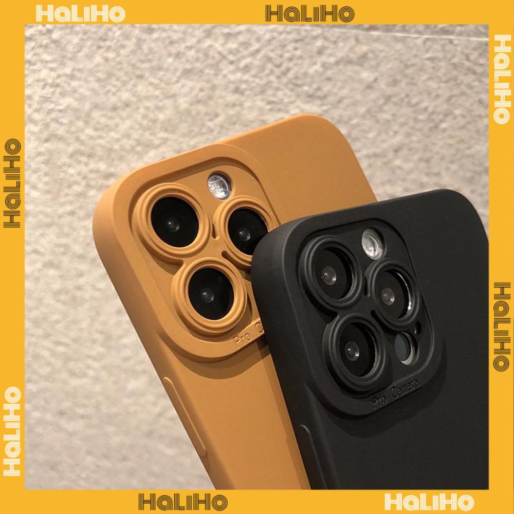 Ốp điện thoại silicone mềm màu trơn chống sốc bảo vệ camera thích hợp cho iPhone 14 Max 13 ProMax 12 ProMax 11 7Plus XR