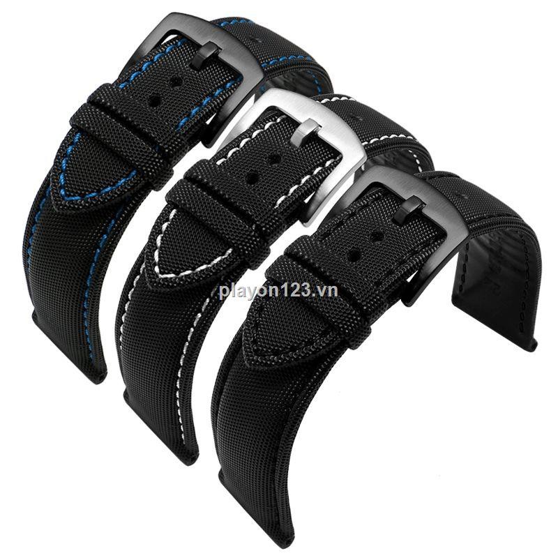 Dây đeo đồng hồ Blancpain Fifty Hunts Seiko No. 5 Water Ghost Citizen BM8475 bằng nylon canvas cho nam