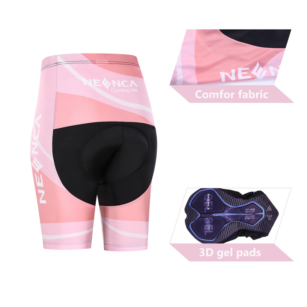 Set Đồ Thể Thao Chạy Xe Đạp Ngắn Tay Màu Hồng Cho Nữ