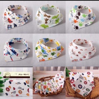 KHĂN TAM GIÁC BẤM CÚC CHO BÉ HÀNG COTTON
